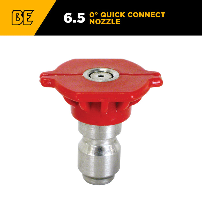 0° Quick Connect Spray Pressure Washer Red Nozzle - 6.5 Orifice