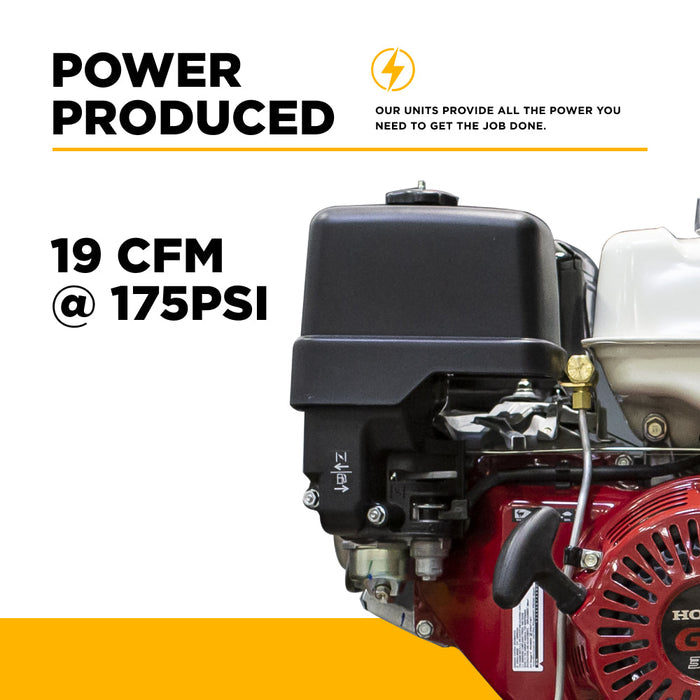 19 CFM @ 175 PSI Gas Air Compressor/Welder/Generator with Honda GX390 Engine