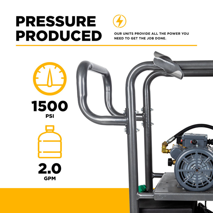 1,500 PSI 2.0 GPM Hot Water Pressure Washer with TechTop Motor and CP Triplex Pump - HW152EA