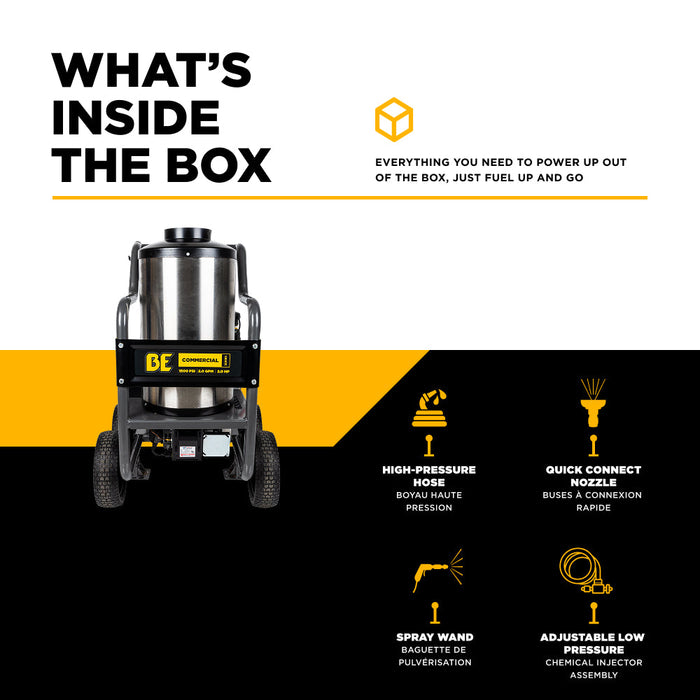 1,500 PSI 2.0 GPM Hot Water Pressure Washer with TechTop Motor and CP Triplex Pump - HW152EA