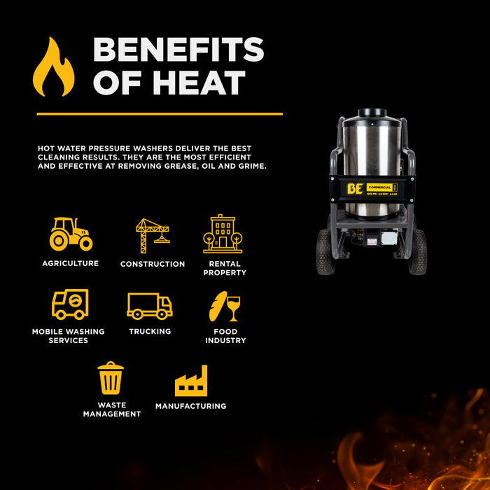 1,500 PSI 2.0 GPM Hot Water Pressure Washer with TechTop Motor and CP Triplex Pump - HW152EA