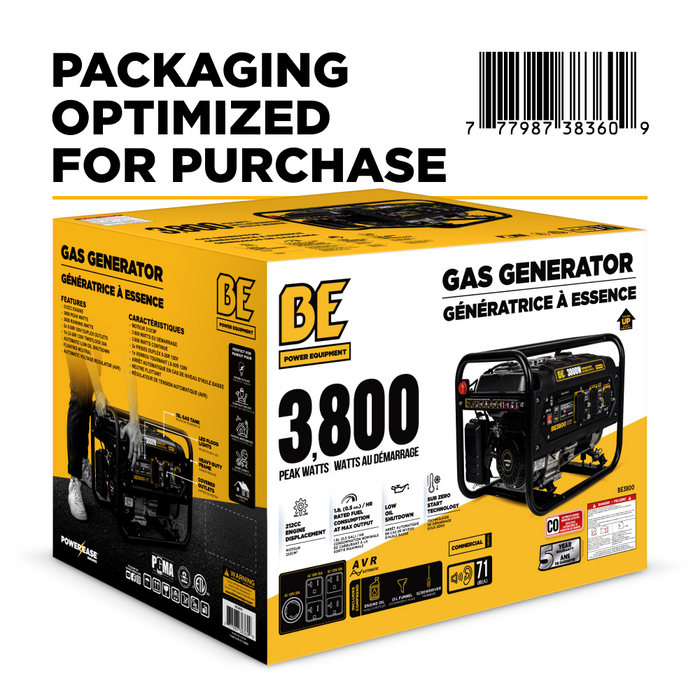 3,800 Watt Generator - BE3800