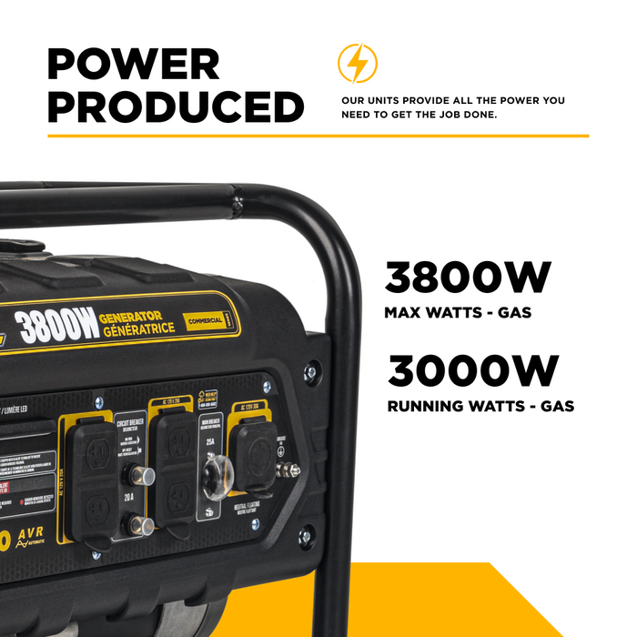 3,800 Watt Generator - BE3800