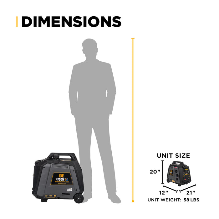 4,700 Watt Dual-Fuel Digital Inverter Generator - BE4700ID