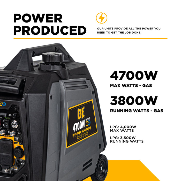 4,700 Watt Dual-Fuel Digital Inverter Generator - BE4700ID
