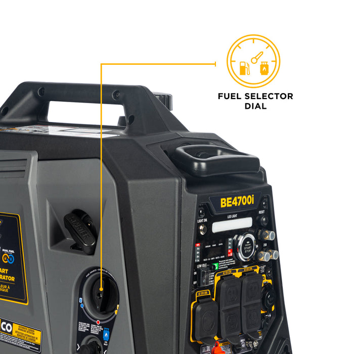 4,700 Watt Dual-Fuel Digital Inverter Generator - BE4700ID