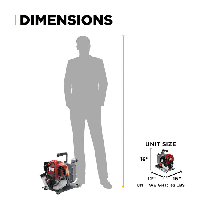 1" Water Transfer Pump with Honda GX25 Engine
