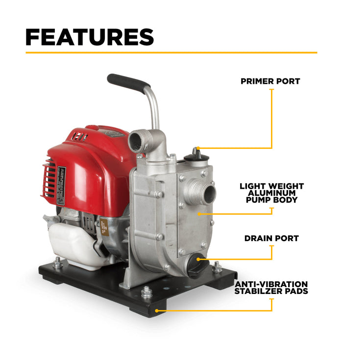 1" Water Transfer Pump with Honda GX25 Engine
