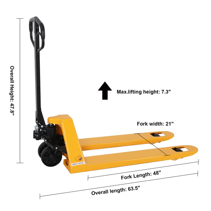 Xilin BF-III-1NY manual pallet jack in warehouse use