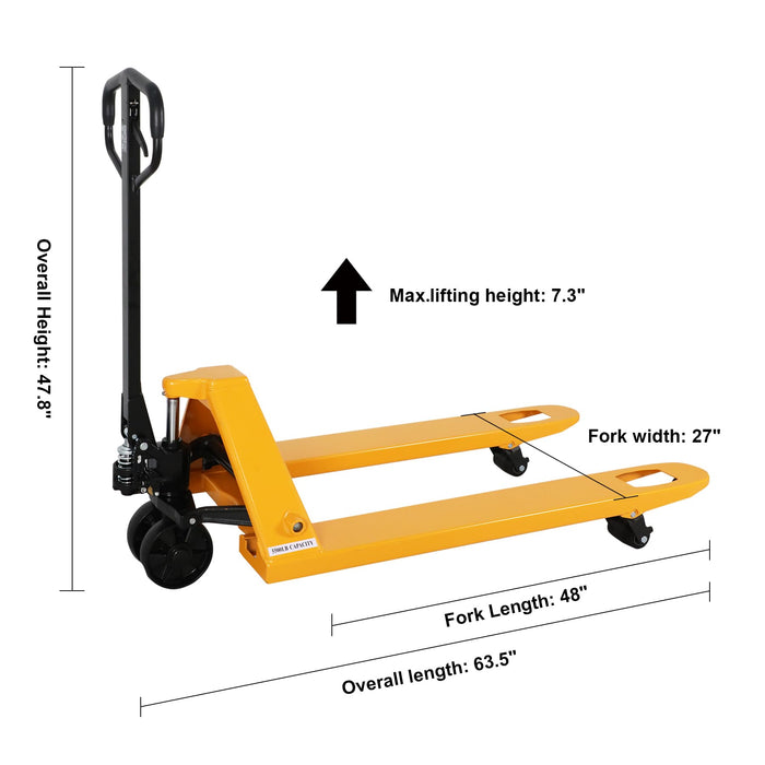 Xilin BF-III-2NY manual pallet jack in warehouse use
