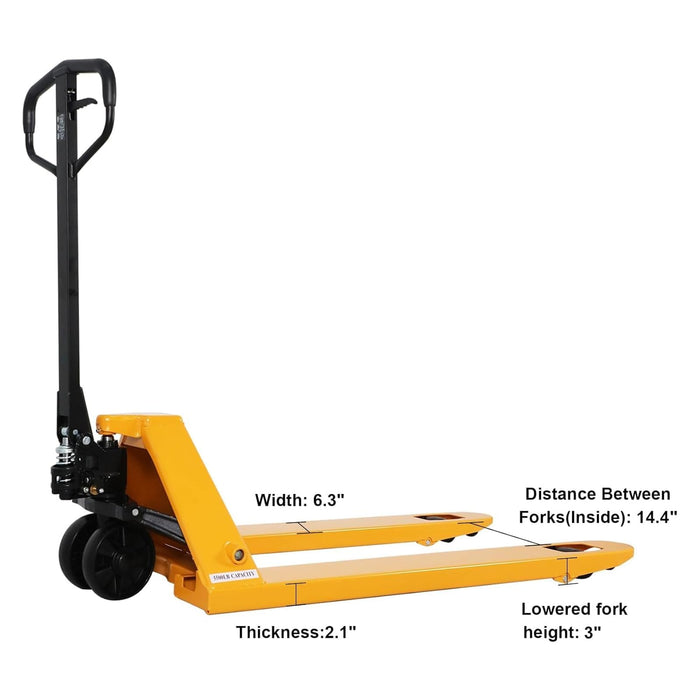 Xilin BF-III-2NY manual pallet jack battery and drive unit detail