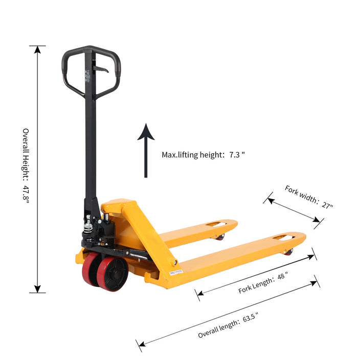Xilin BF-III-2 manual pallet jack in warehouse use