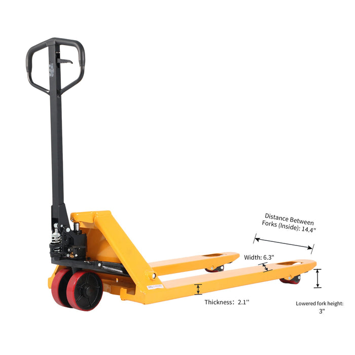 Xilin BF-III-2 manual pallet jack battery and drive unit detail