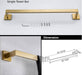 wonderland shower inc Square 4-Piece Stainless Steel Brushed Gold Bathroom Hardware Set... Shower Accessory - Close-Up