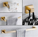 wonderland shower inc Square 4-Piece Stainless Steel Brushed Gold Bathroom Hardware Set... Shower Accessory - Dimensions