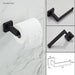 wonderland shower inc Luxurious 4-Piece Stainless Square Matte Black Bathroom Hardware Set:... Shower Accessory - Side View