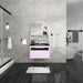 wonderland shower inc Luxurious 4-Piece Stainless Square Matte Black Bathroom Hardware... Shower Accessory - Detail View