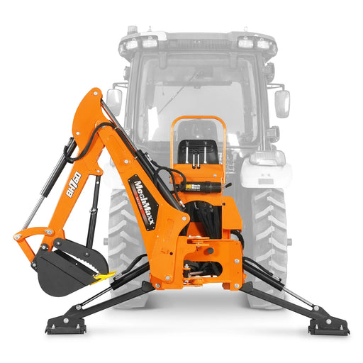 8' Tractor Backhoe Attachment with Mechanical Thumb,  15" Bucket,  ISO