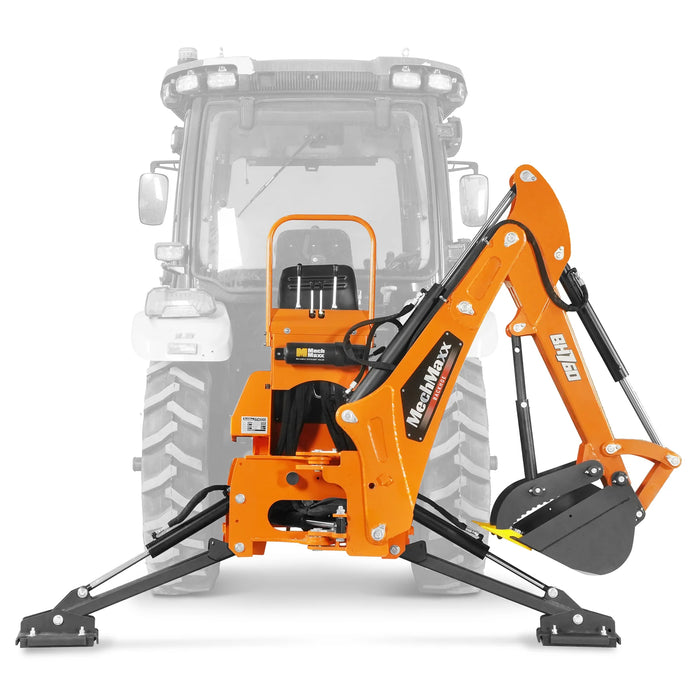 8' Tractor Backhoe Attachment with Mechanical Thumb,  15" Bucket,  ISO — view 22