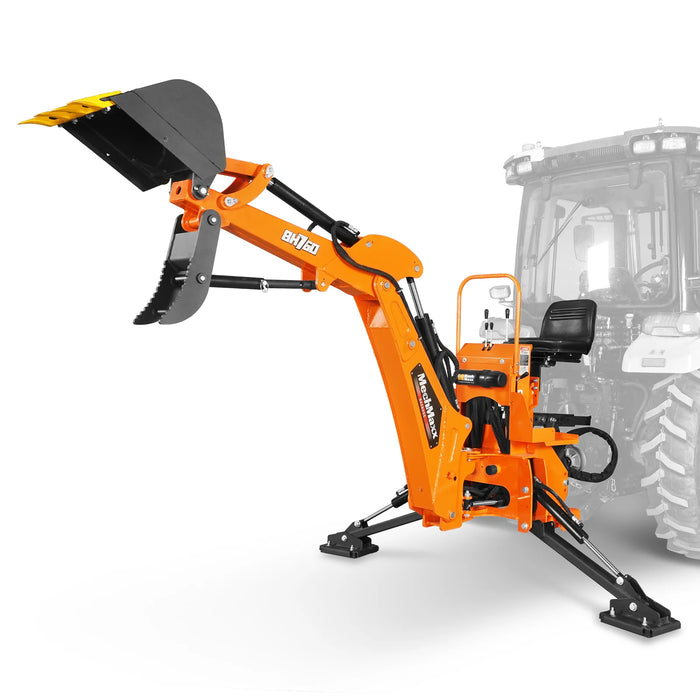 8' Tractor Backhoe Attachment with Mechanical Thumb,  15" Bucket,  ISO — view 20