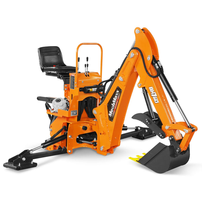 8' Tractor Backhoe Attachment with Mechanical Thumb,  15" Bucket,  ISO — view 23