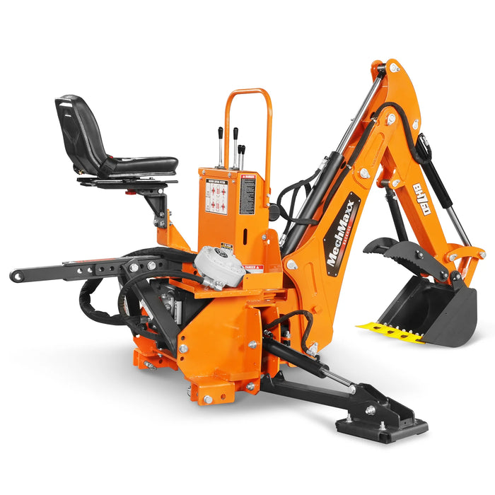 8' Tractor Backhoe Attachment with Mechanical Thumb,  15" Bucket,  ISO — view 29
