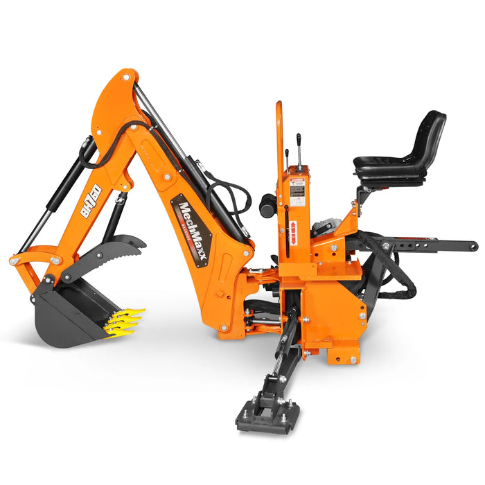 8' Tractor Backhoe Attachment with Mechanical Thumb,  15" Bucket,  ISO — view 26