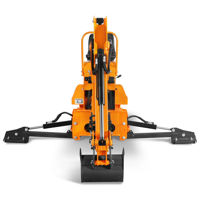 8' Tractor Backhoe Attachment with Mechanical Thumb,  15" Bucket,  ISO — view 24