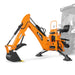 9' Tractor Backhoe Attachment with Mechanical Thumb,  15" Bucket,  ISO