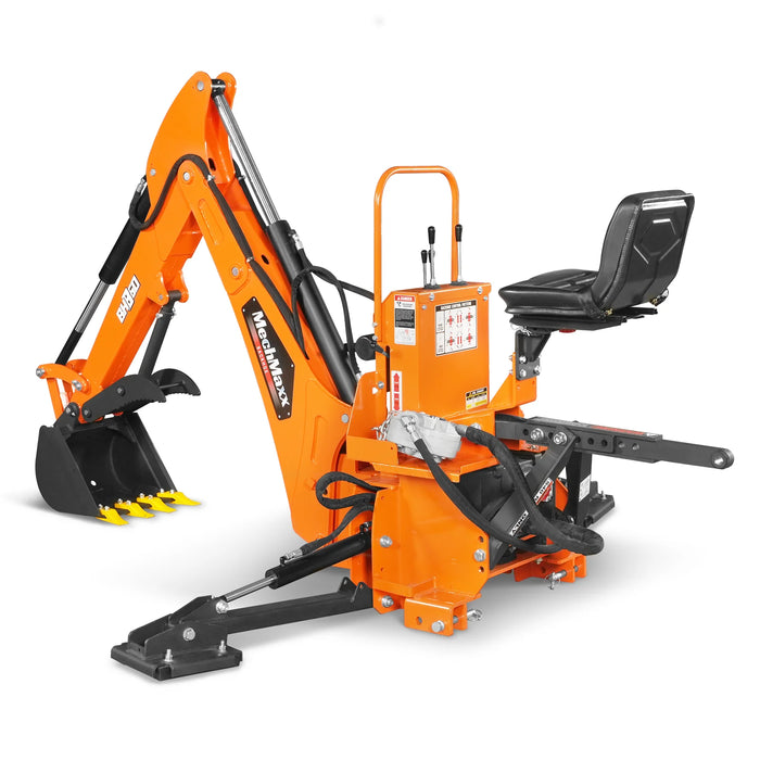 9' Tractor Backhoe Attachment with Mechanical Thumb,  15" Bucket,  ISO — view 28