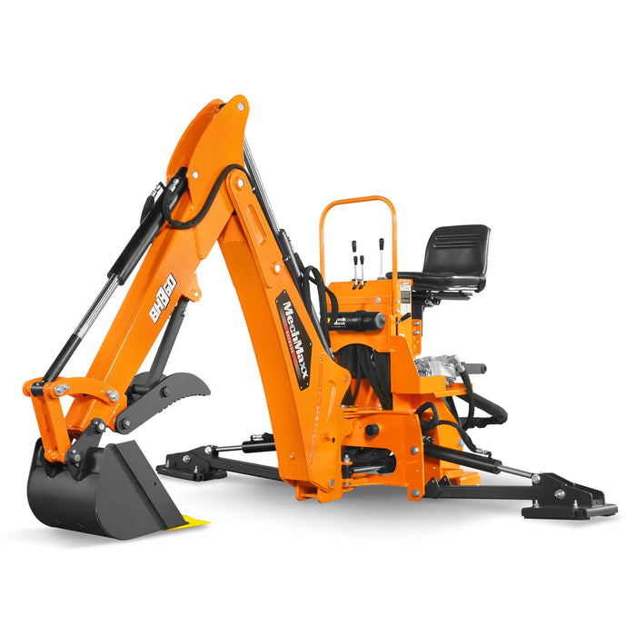 9' Tractor Backhoe Attachment with Mechanical Thumb,  15" Bucket,  ISO — view 25