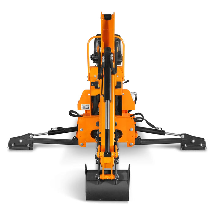 9' Tractor Backhoe Attachment with Mechanical Thumb,  15" Bucket,  ISO — view 24
