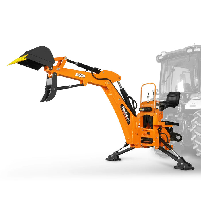 9' Tractor Backhoe Attachment with Mechanical Thumb,  15" Bucket,  ISO — view 21