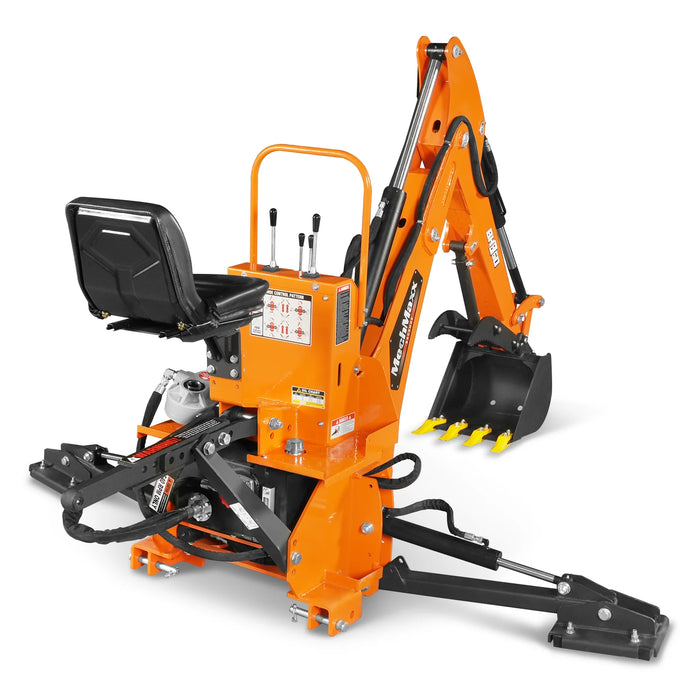 9' Tractor Backhoe Attachment with Mechanical Thumb,  15" Bucket,  ISO — view 30