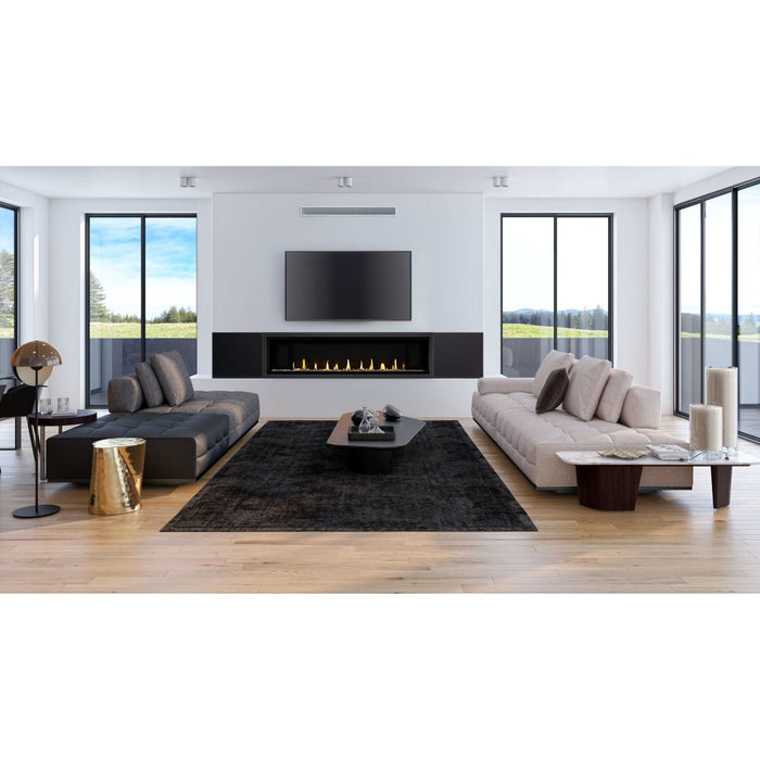 Napoleon Ascent Linear Premium 76 natural gas linear fireplace with clear glass bead media