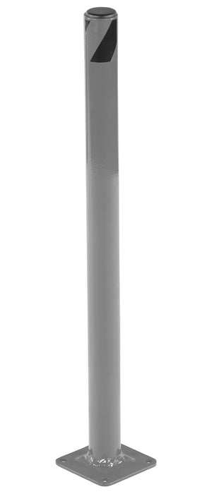 Vestil BOL-24-2-GYSG Steel Pipe Safety Bollard 24 in. x 1-3/4 in. Gray Semi Gloss