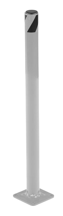 Vestil BOL-24-2-SL Steel Pipe Safety Bollard 24 in. x 1-3/4 in. Silver