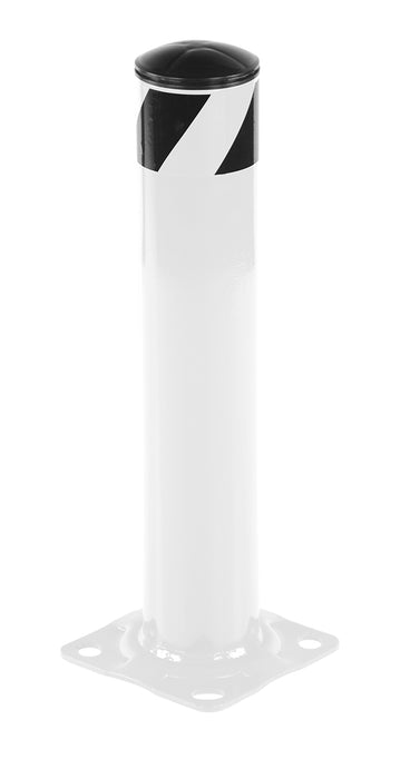 Vestil BOL-24-4.5-WT Steel Pipe Safety Bollard 24 in. x 4-1/2 in. White