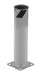 Vestil BOL-24-5.5-SL Steel Pipe Safety Bollard 24 in. x 5-1/2 in. Silver