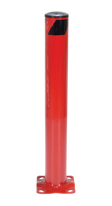 Vestil BOL-36-4.5-RED steel pipe safety bollard - view 3