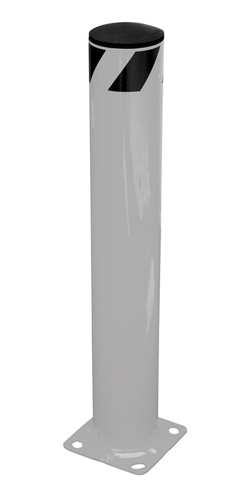 Vestil BOL-36-5.5-SL Steel Pipe Safety Bollard 36 in. x 5-1/2 in. Silver