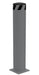 Vestil BOL-36-6.5-GYSG Steel Pipe Safety Bollard 36 in. x 6-1/2 in. Gray Semi Gloss