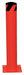Vestil BOL-42-5.5-RED Steel Pipe Safety Bollard 42 in. x 5-1/2 in. Red