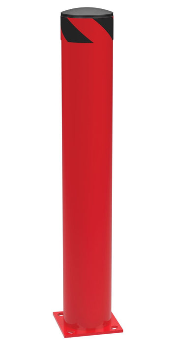 Vestil BOL-42-6.5-RED Steel Pipe Safety Bollard 42 in. x 6-1/2 in. Red