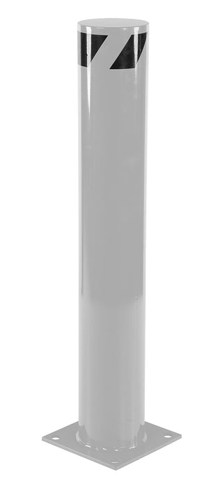 Vestil BOL-42-6.5-SL Steel Pipe Safety Bollard 42 in. x 6-1/2 in. Silver