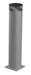 Vestil BOL-42-8.5-GYSG Steel Pipe Safety Bollard 42 in. x 8-1/2 in. Gray Semi Gloss