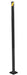 Vestil BOL-48-2-BK Steel Pipe Safety Bollard 48 in. x 1-3/4 in. Black