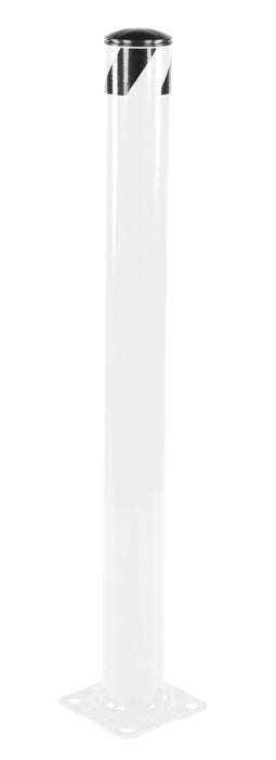 Vestil BOL-48-5.5-WT Steel Pipe Safety Bollard 48 in. x 5-1/2 in. White