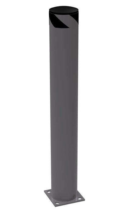 Vestil BOL-48-6.5-GYSG Steel Pipe Safety Bollard 48 in. x 6-1/2 in. Gray Semi Gloss