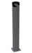 Vestil BOL-48-6.5-GYSG Steel Pipe Safety Bollard 48 in. x 6-1/2 in. Gray Semi Gloss